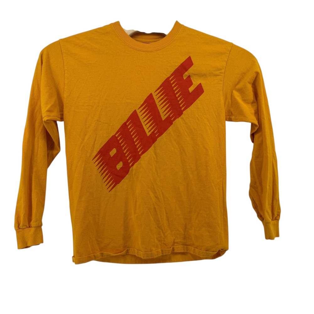 Billie Eilish Racer Logo Graphic Print Long Sleeve‎ Gold T-Shirt Size Medium